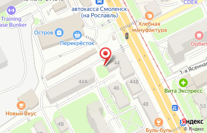 Киоск по продаже фастфудной продукции на улице Крупской на карте