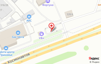 АЗС VV на улице Космонавтов на карте