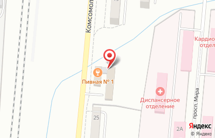 Восточный экспресс банк на Комсомольской улице в Калтане на карте