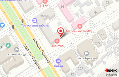 Студия доступной депиляции и ногтевого сервиса Sahar & Vosk на проспекте Ленина на карте