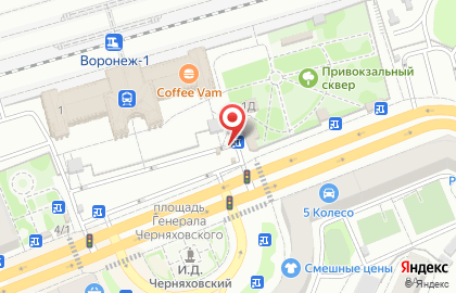 Киоск по продаже сувениров на площади Генерала Черняховского на карте