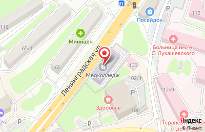 Камчатский медицинский колледж в Петропавловске-Камчатском на карте