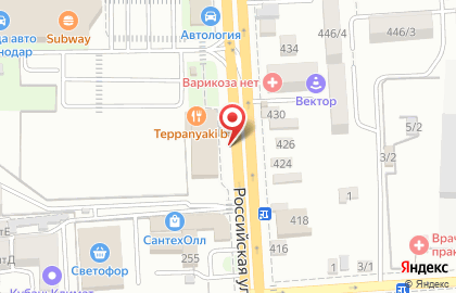 Киоск фастфудной продукции Ташкент на Российской улице на карте