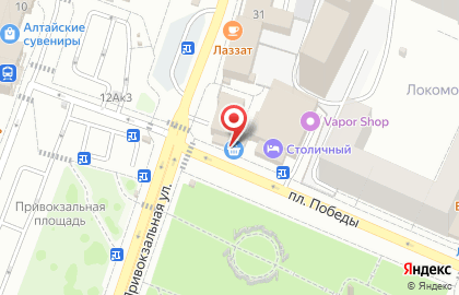 Киоск по продаже фруктов и овощей в Барнауле на карте