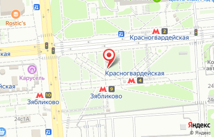 Перекресток на Красногвардейской (б-р Ореховый) на карте