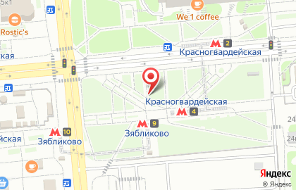 Перекресток на Красногвардейской (б-р Ореховый) на карте