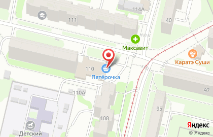 Супермаркет Пятёрочка на Берёзовской улице на карте