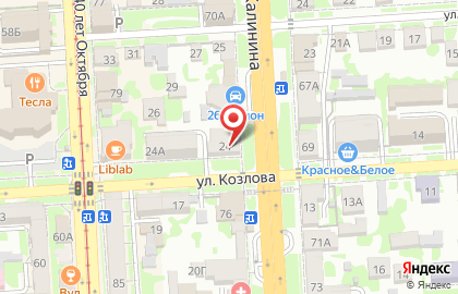 Салон оптики Хамелеон на улице Козлова на карте