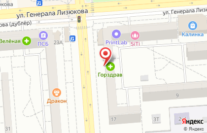 Страховой агент на улице Генерала Лизюкова на карте