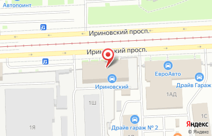 Магазин автозапчастей Авто98 на Ириновском проспекте на карте