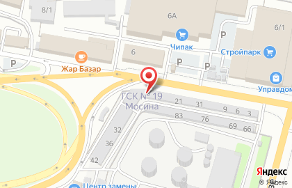 Шиномонтажная мастерская в Советском районе на карте