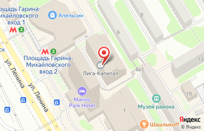 Транспортно-логистическая компания ИНТЕРМОСТ Логистика на Площади Гарина-Михайловского на карте