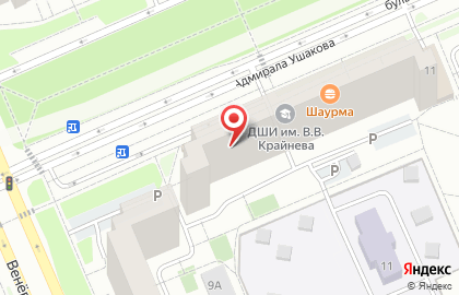 Супермаркет Пятёрочка на метро Бульвар Адмирала Ушакова на карте