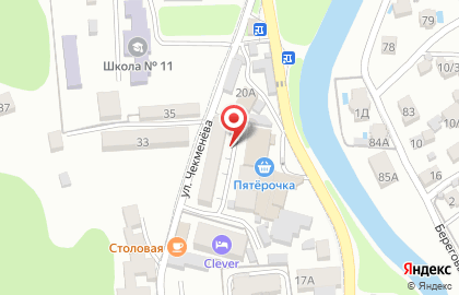 Строящееся административное здание по ул. Чекменёва, 33а на карте
