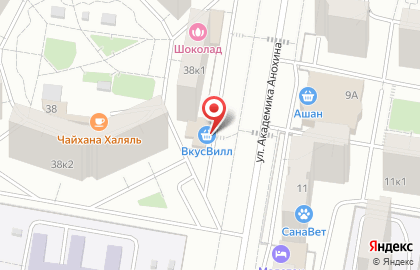 Сеть булочных Каравай СВ на улице Академика Анохина на карте