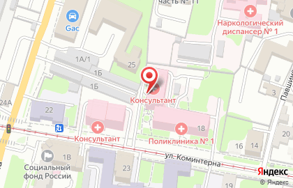 Тульское региональное отделение общественной организации Союз архитекторов России на улице Коминтерна на карте