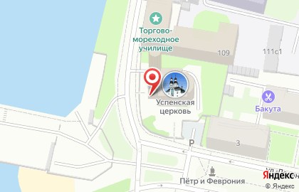 Храм Успения Божией Матери на набережной Северной Двины на карте