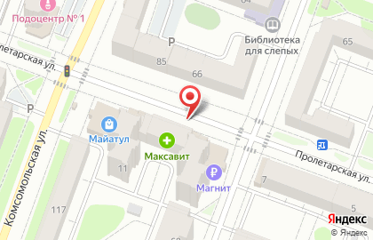 Деньги Напрокат на Пролетарской улице на карте