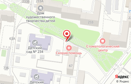 Скорая медицинская помощь на улице Попова на карте