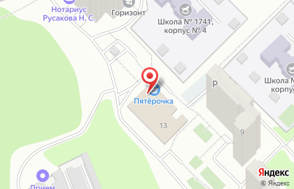 ОПОП Западного административного округа, район Тропарево-Никулино на Никулинской улице на карте