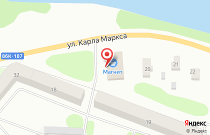 Гипермаркет Магнит на улице Карла Маркса на карте