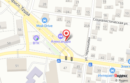 Гостиница Александра в Коминтерновском районе на карте