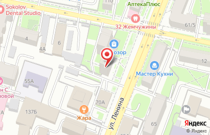 Магазин книг и канцелярских товаров Кругозор на улице Ленина на карте