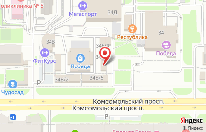 Магазин Хозяин на Комсомольском проспекте на карте