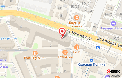 Юго-Западный Банк Сбербанка России в Адлерском внутригородском районе на карте