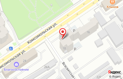 Магазин Звениговский мясокомбинат на Комсомольской на карте