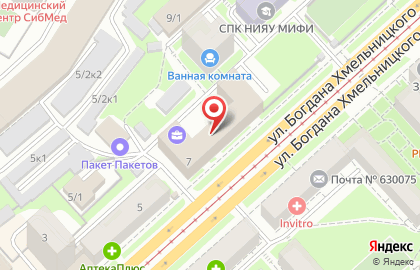 Гостиница Сибирский политехнический колледж на улице Богдана Хмельницкого на карте