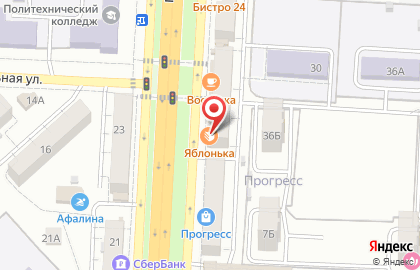 Кафе-кондитерская Яблонька на проспекте Строителей на карте