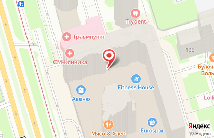 Фитнес-клуб Fitness House на Выборгском шоссе на карте