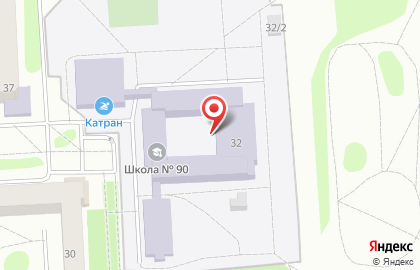 Средняя общеобразовательная школа №90 на улице Горького на карте