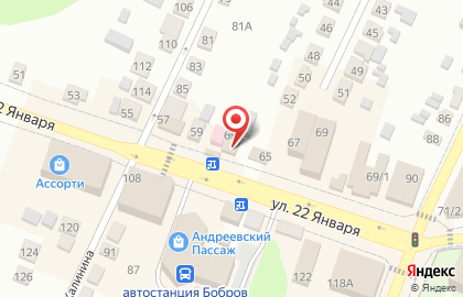 Киоск быстрого питания Русский аппетит на улице 22 Января на карте