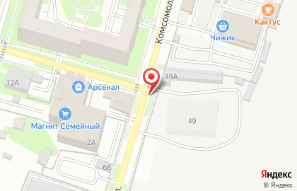 Киоск по продаже хлебобулочных изделий в Зареченском районе на карте