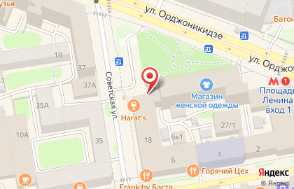 Парковка Новосибирска на улице Орджоникидзе на карте