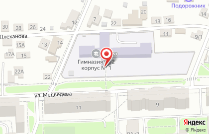 Гимназия №2 на улице Медведева на карте