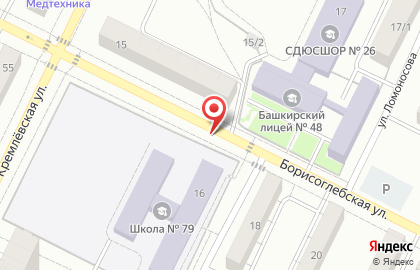 Башинформсвязь, цифрового телевидения, телефонии Bashtel на Борисоглебской улице на карте