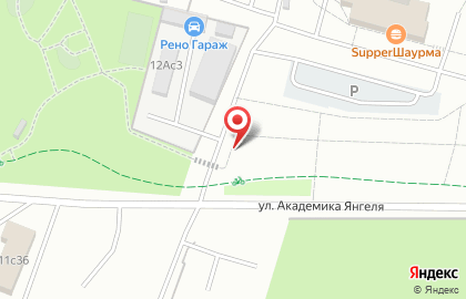Автостоянка Мгса на улице Академика Янгеля на карте