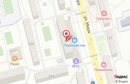 Перекресток в Электростали на карте