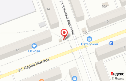 Магазин Пресса на улице Карла Маркса, 12 киоск в Северодвинске на карте