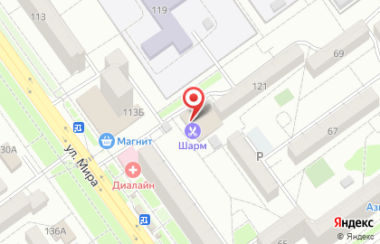 Салон-парикмахерская Шарм в Волжском, на улице Мира 121а на карте