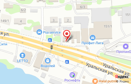 Торговая фирма Рефиниш Автолак на Уральской улице на карте