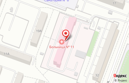 Городская больница №11 на улице Дзержинского, 17а на карте