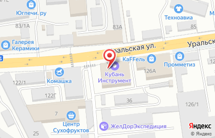 Торгово-сервисная компания Кубань Инструмент на Уральской улице на карте