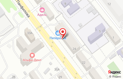 Сеть супермаркетов Пятёрочка на улице Панфилова на карте