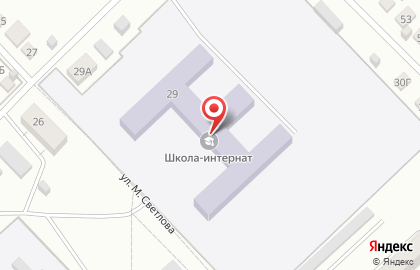 Санаторная школа-интернат в Левобережном районе на карте