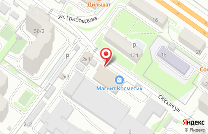 Супермаркет Магнит в Новосибирске на карте