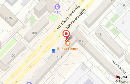 Ресторан быстрого обслуживания Вилка Ложка на карте